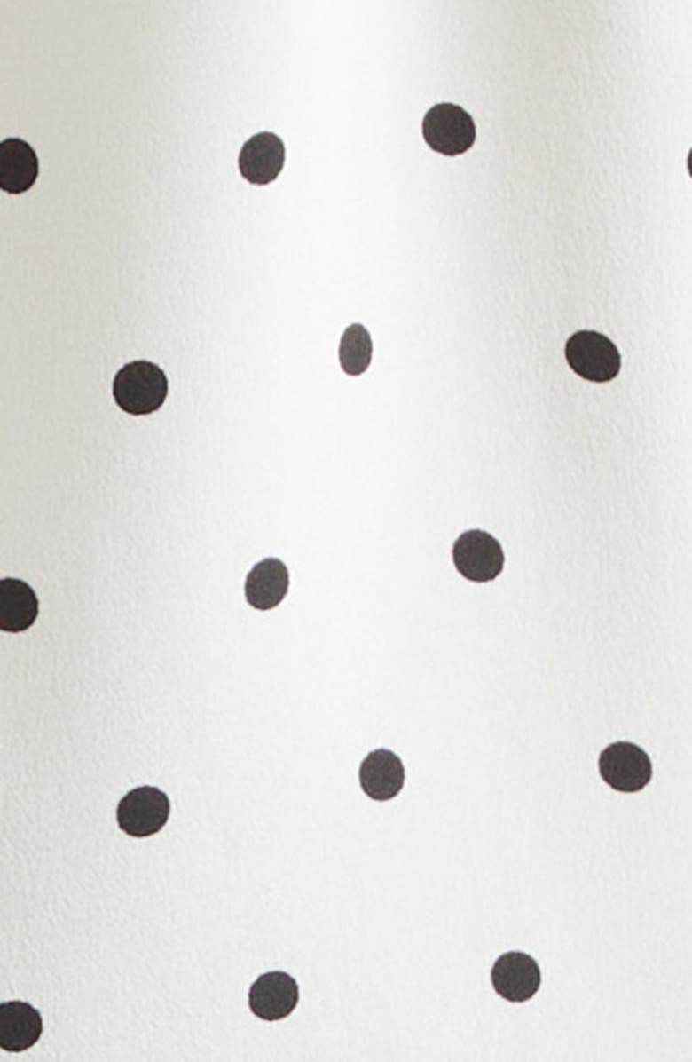 Carolina Herrera Polka Dot Silk Button-Up Shirt, Alternate, color, Ivory Multi