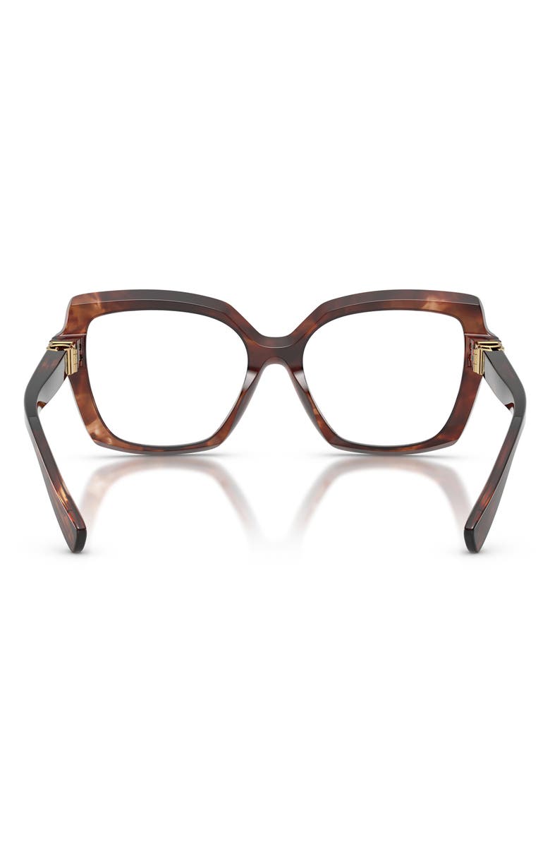 Dolce&Gabbana 53mm Butterfly Optical Glasses, Alternate, color, Havana