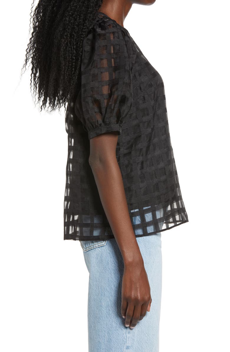 English Factory Windowpane Sheer Top, Alternate, color,