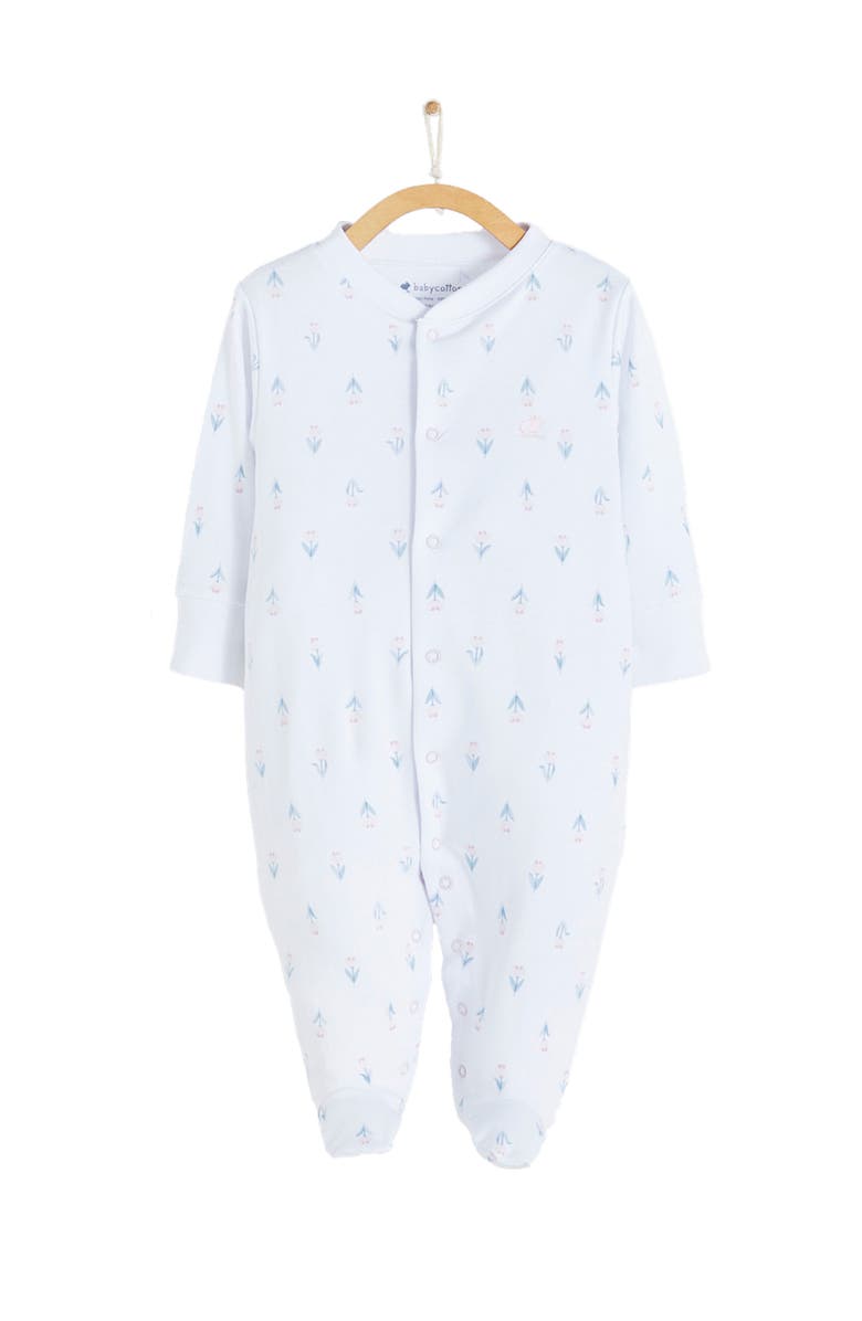 Babycottons Tulips Footie Pajama for Infant, Main, color, Full Print