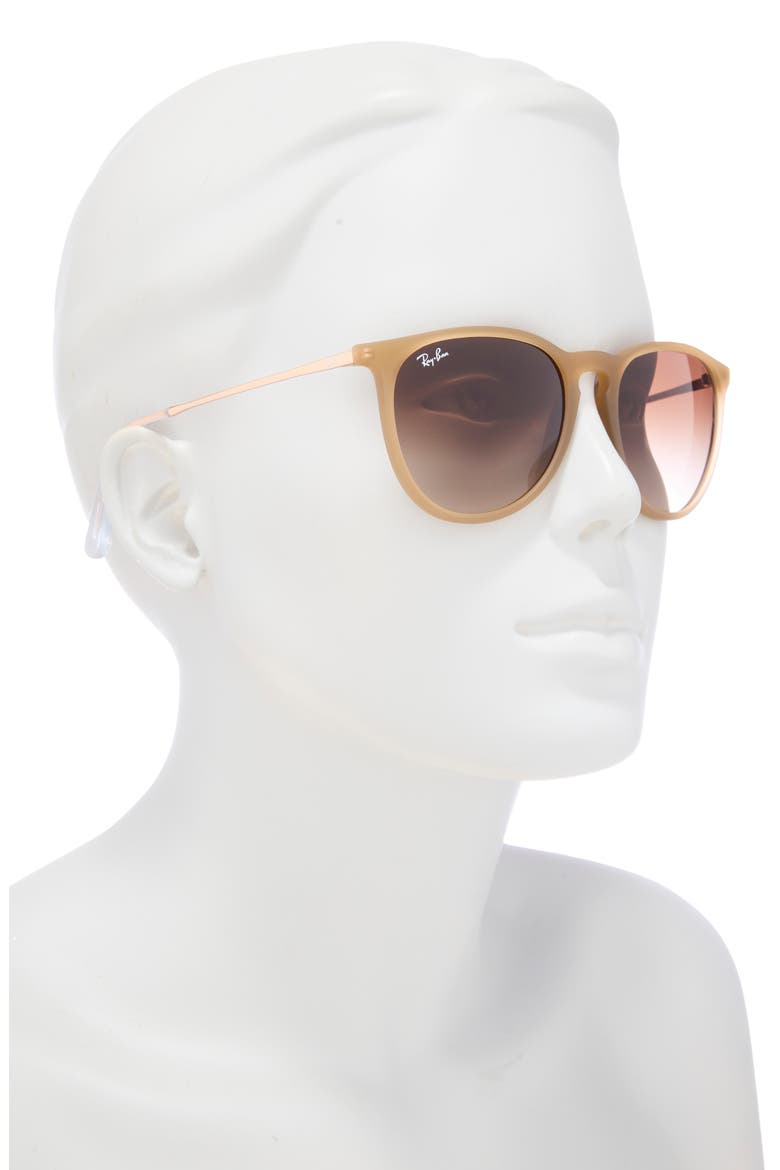 Erika 54mm Gradient Round Sunglasses, Alternate, color, BEIGE