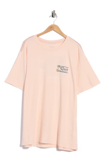 Rvca Exotica Graphic T-shirt In Peach