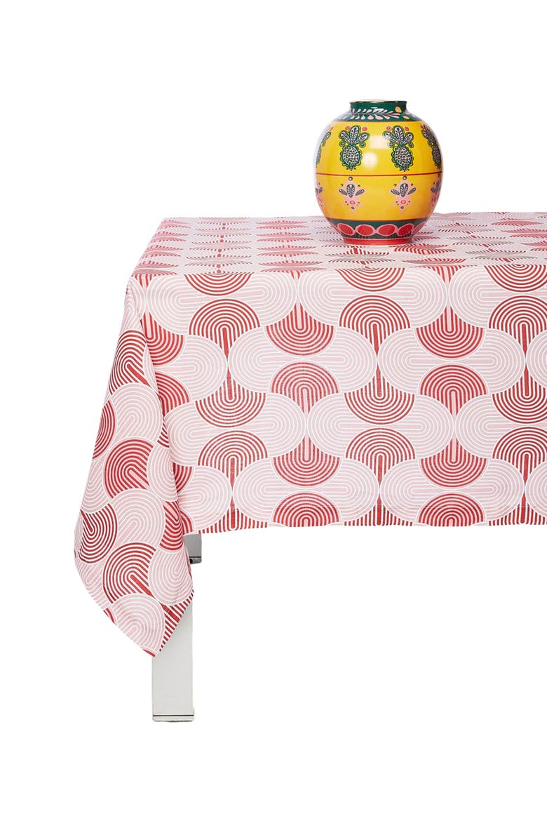 Medium Tablecloth (180X280) Slinky Red, Alternate, color, Slinky Red