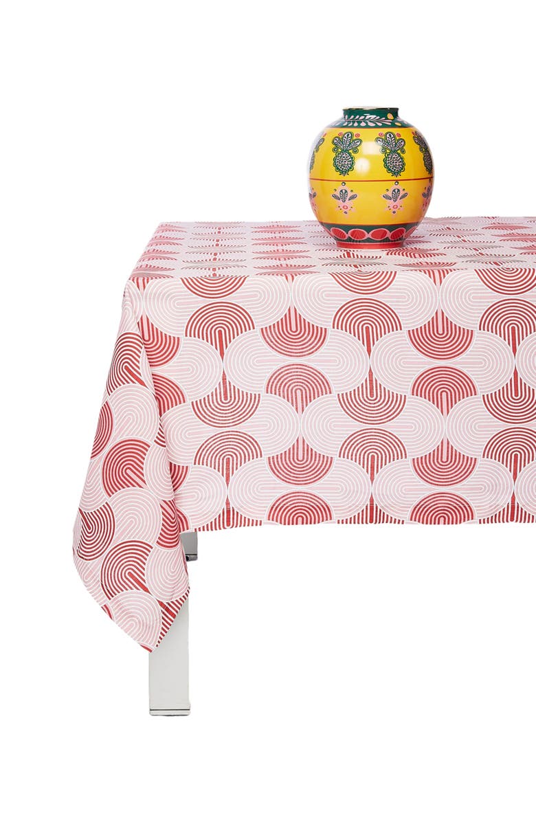 La DoubleJ Medium Tablecloth (180X280) Slinky Red, Alternate, color, Slinky Red