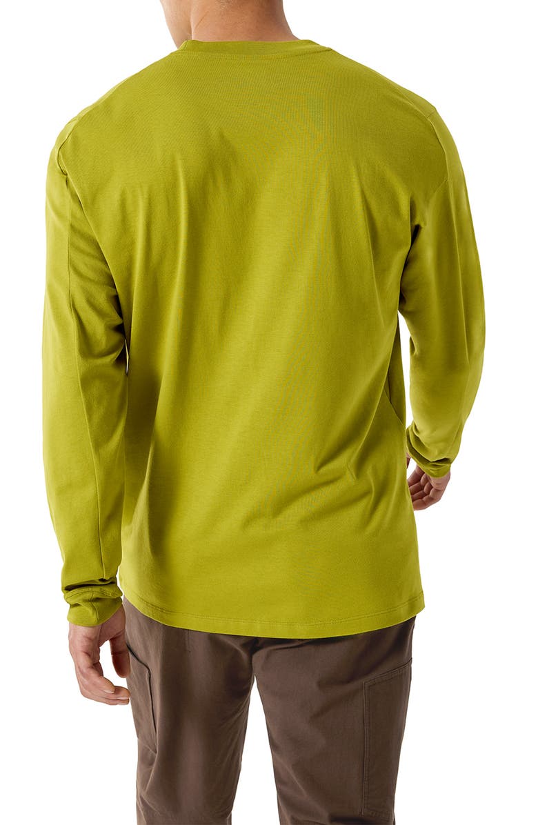 Arc'teryx Kragg Long Sleeve Cotton Graphic T-Shirt, Alternate, color, Olive Moss