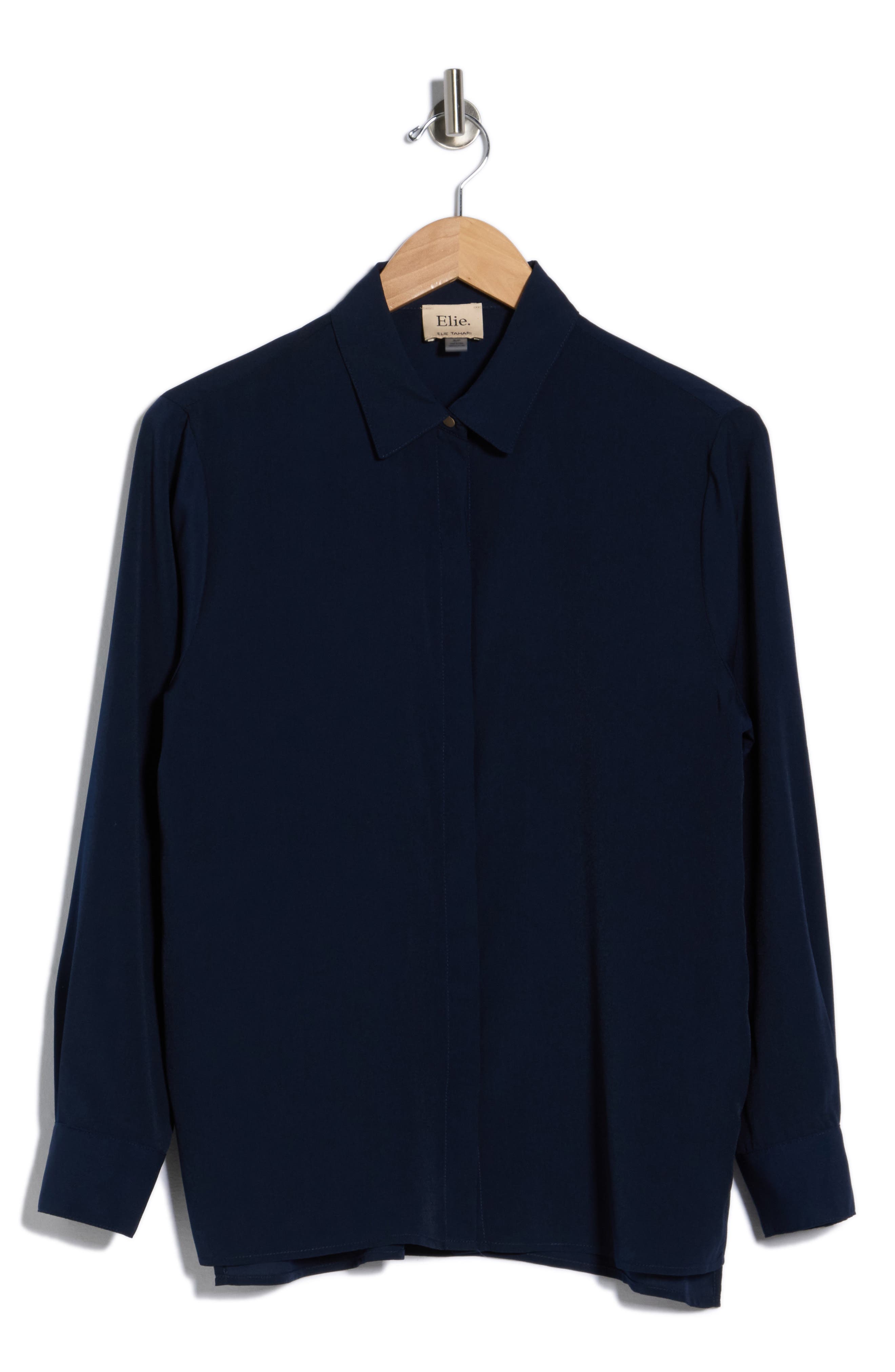 T Tahari Hidden Placket Long Sleeve Shirt