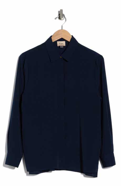 T Tahari Hidden Placket Long Sleeve Shirt