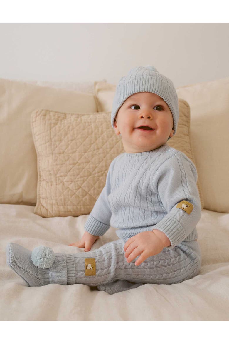 Baby Boy Cashmere Beanie, Alternate, color, Pale Blue Melange