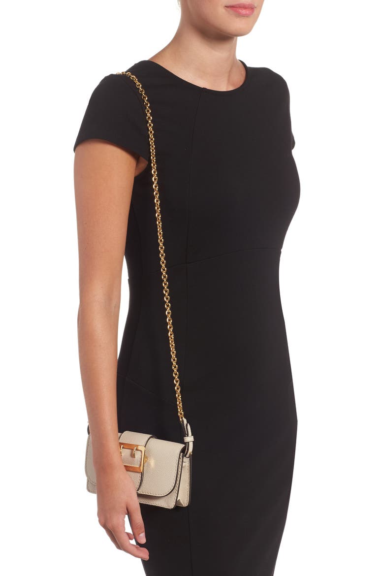 Mini Buckle Leather Bag, Alternate, color, LIMESTONE