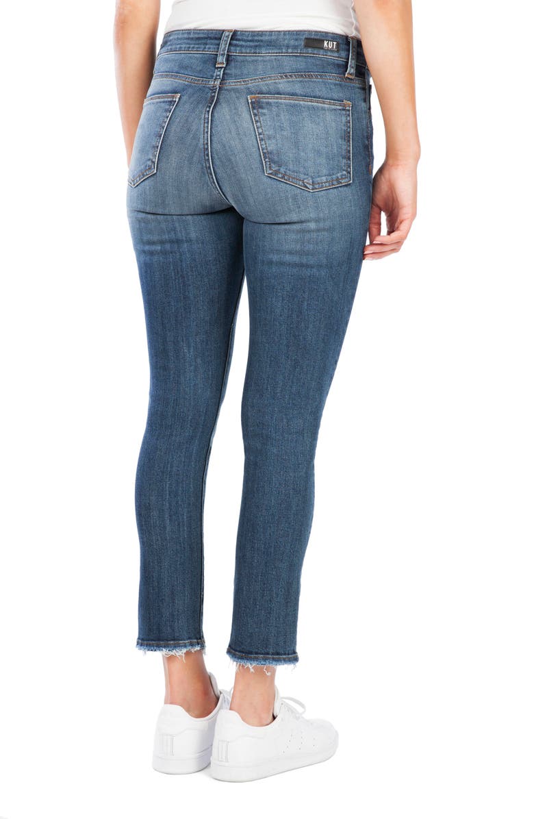 KUT from the Kloth Reese High Waist Ankle Straight Leg Jeans, Alternate, color, 