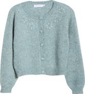 All in Favor Floral Embroidered Cardigan