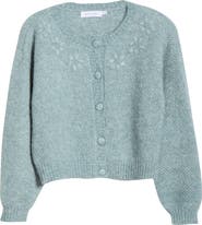 All in Favor Floral Embroidered Cardigan