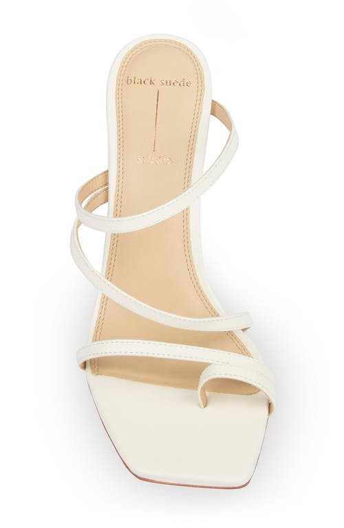 Black Suede Studio Cindy Stiletto Sandal In Cream Leather