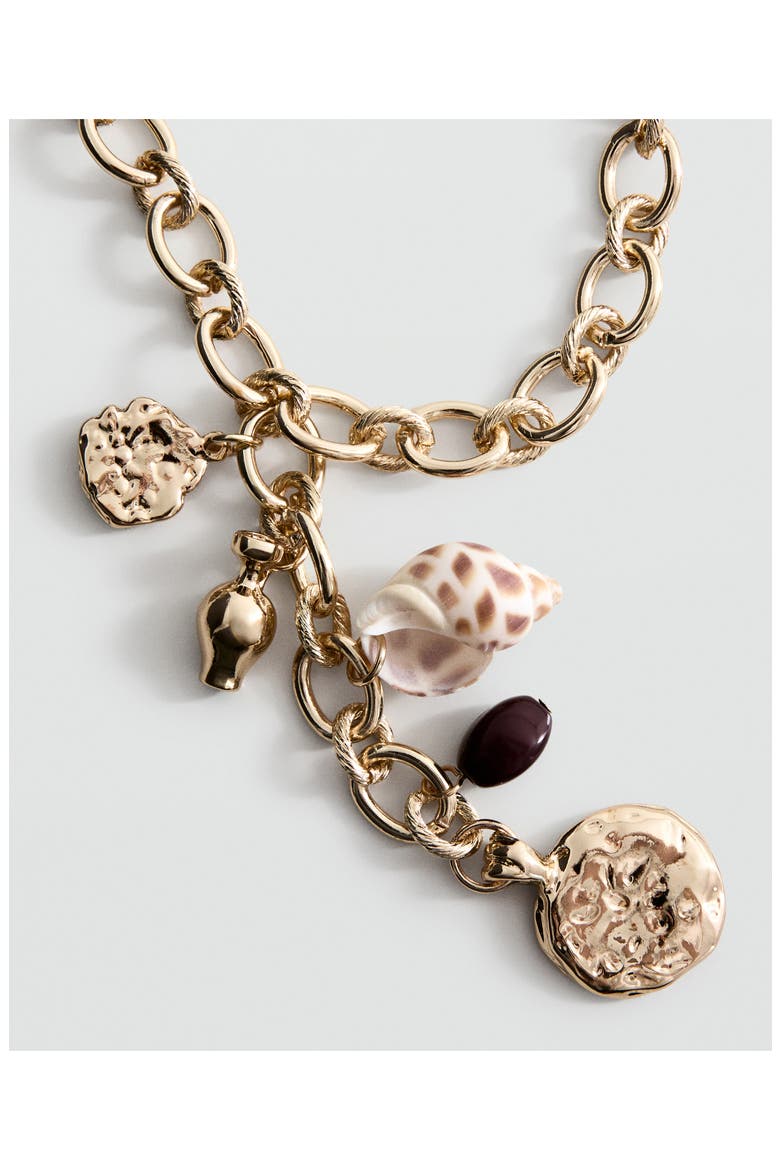Mixed Bead Pendant Necklace, Alternate, color, GOLD