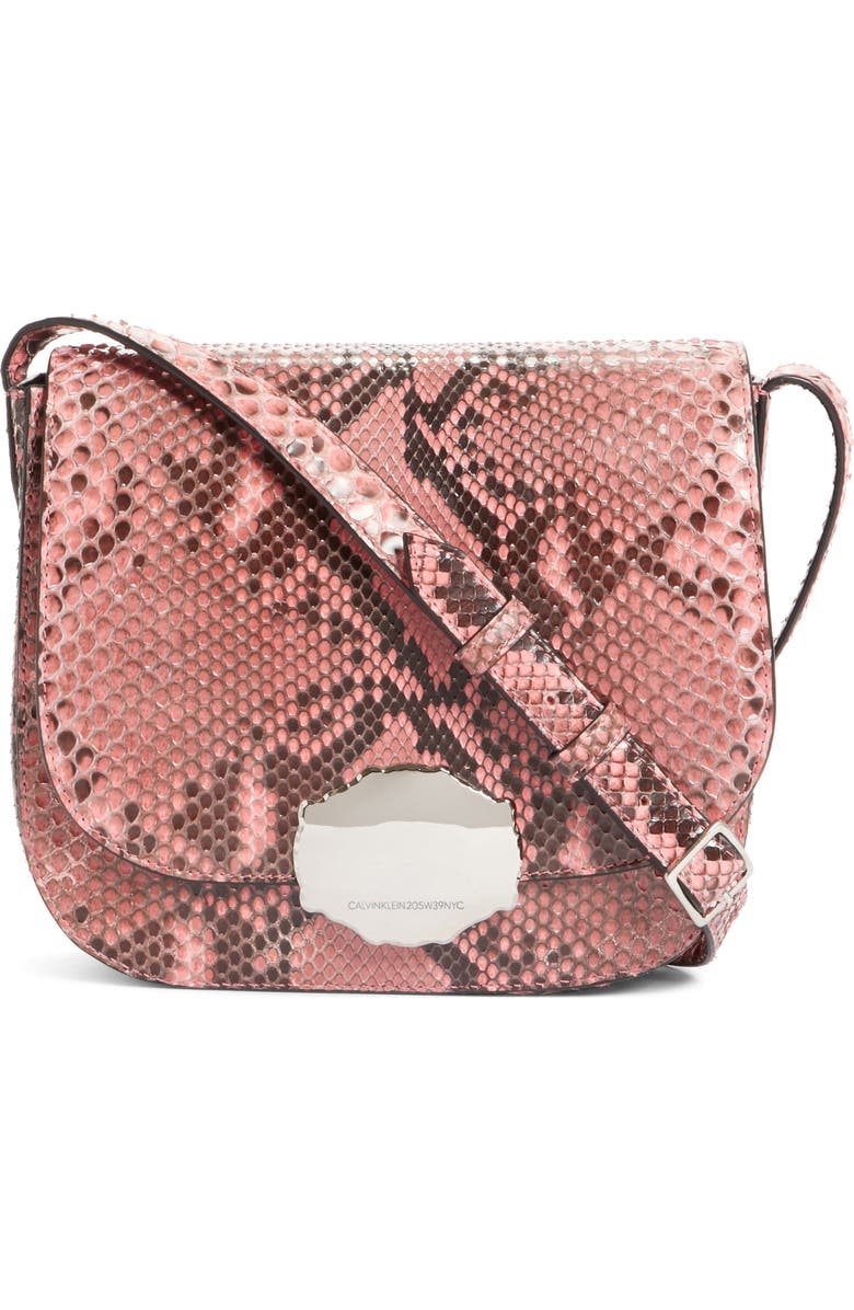 CALVIN KLEIN 205 W395NYC Genuine Python Shoulder Bag, Main, color,