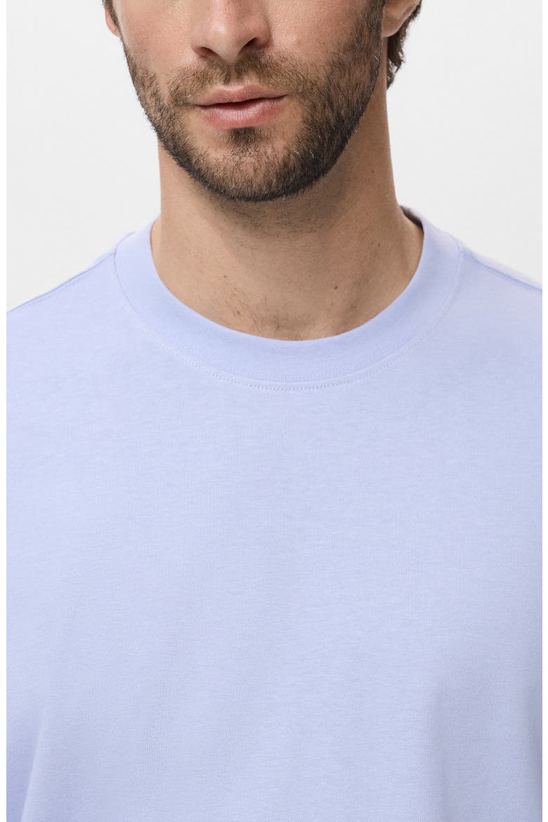 Relaxed Fit Solid Cotton T-Shirt, Alternate, color, SKY BLUE