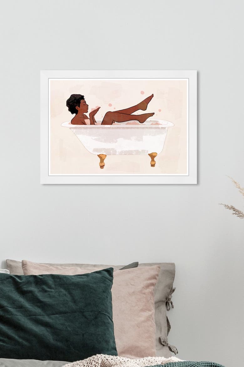 Bath Time Beige Framed Wall Art, Alternate, color, BEIGE