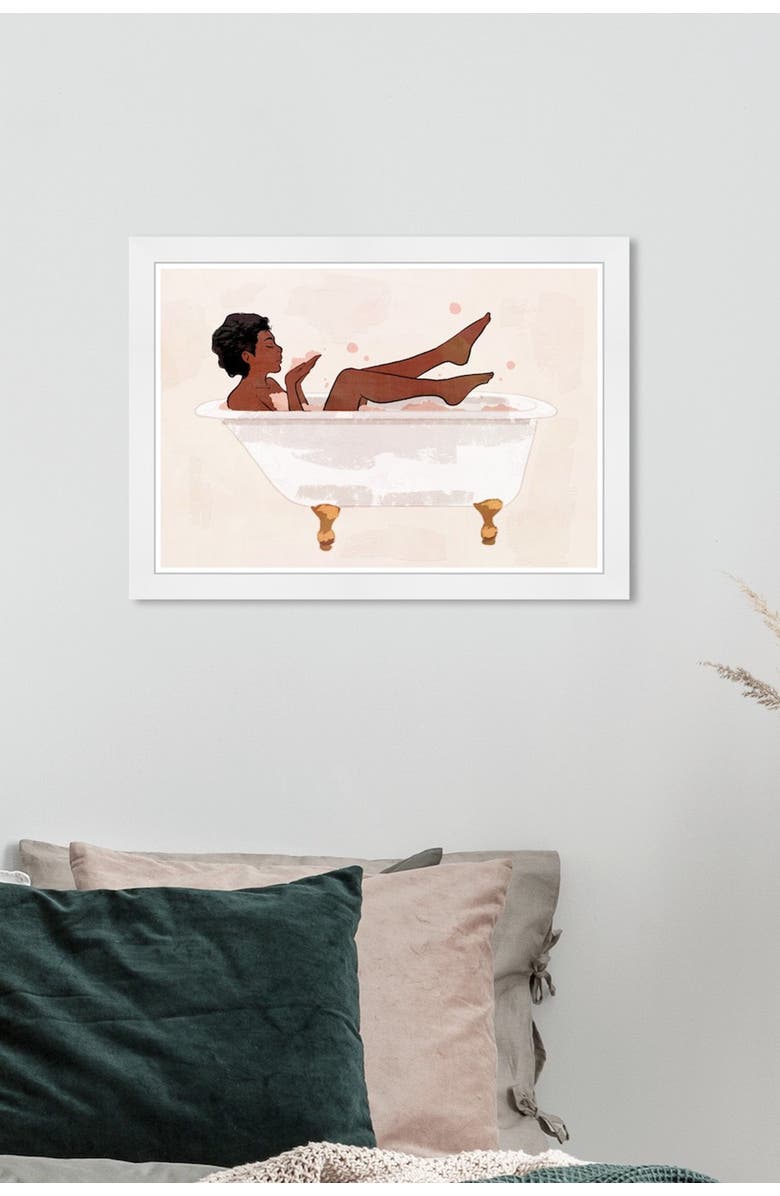 Wynwood Studio Bath Time Beige Framed Wall Art, Alternate, color, Beige