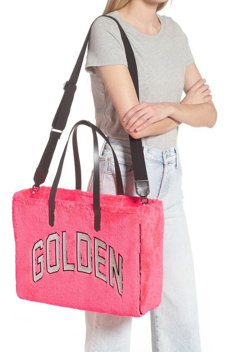 Golden Goose California East/West Fleece Shopper Tote, Alternate, color,