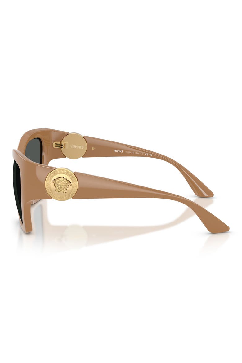 54mm Irregular Sunglasses, Alternate, color, DARK GREY