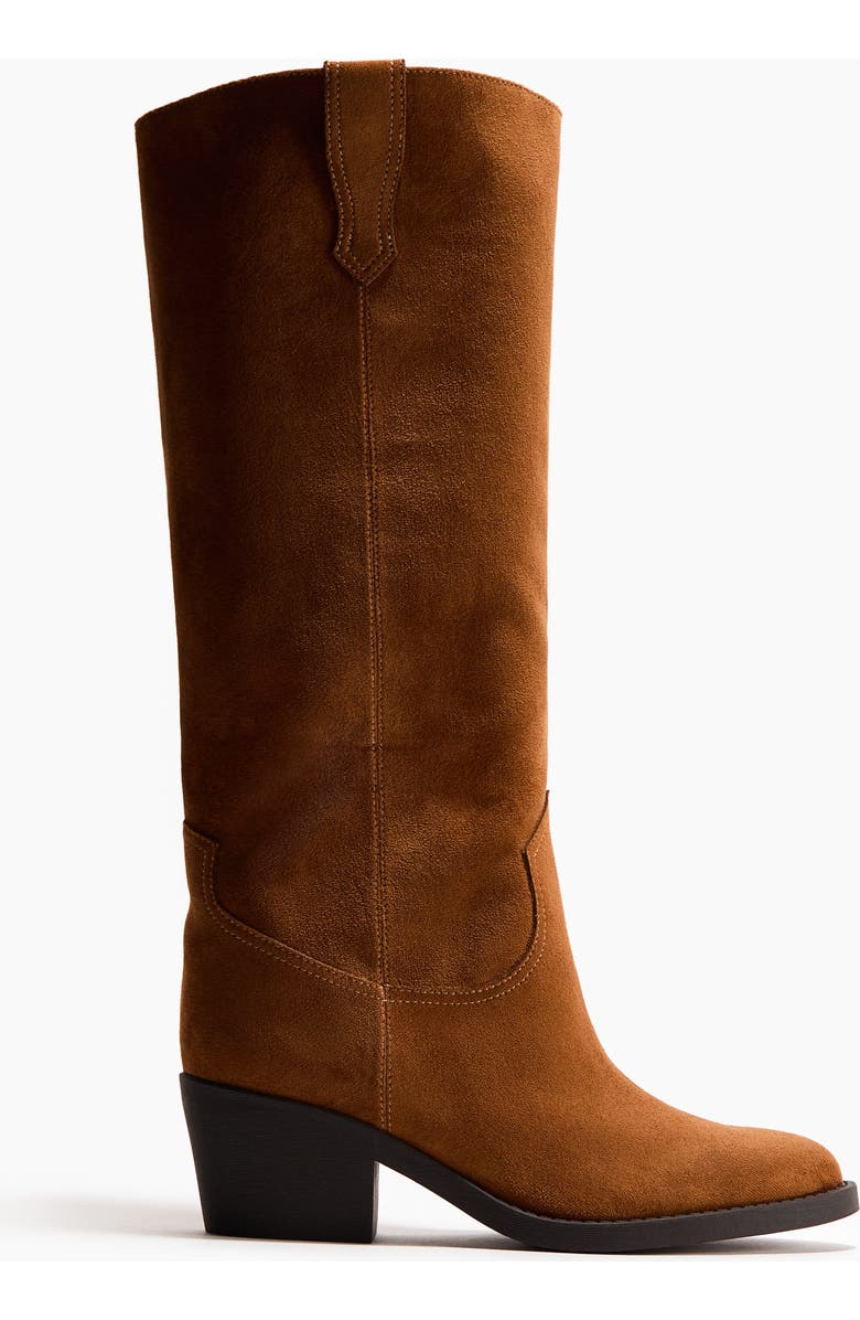 H&M Knee-high Cowboy Boots, Main, color, Brown