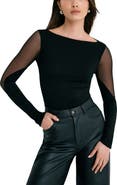 Marcella Adella Mesh Accent Bodysuit