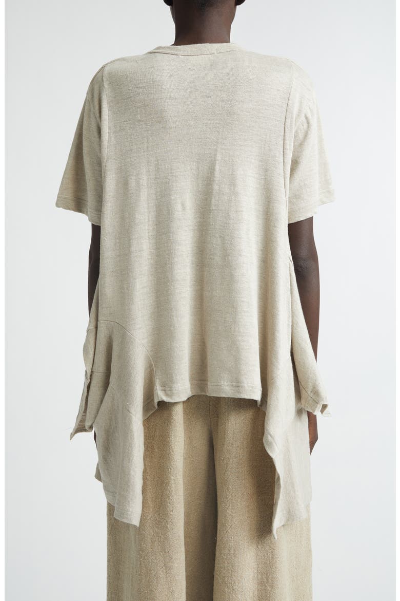 Thick Linen Jersey T-Shirt, Alternate, color, ECRU