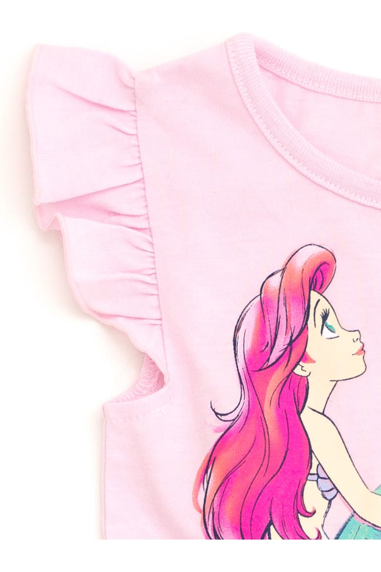 The Little Mermaid Princess Ariel Tulle Tutu Dress, Alternate, color, Pink Silver Ariel