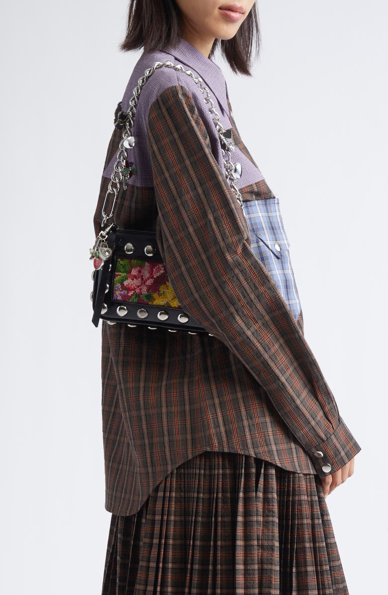 Chopova Lowena Fillie Pouch Bag, Alternate, color, Black Multi