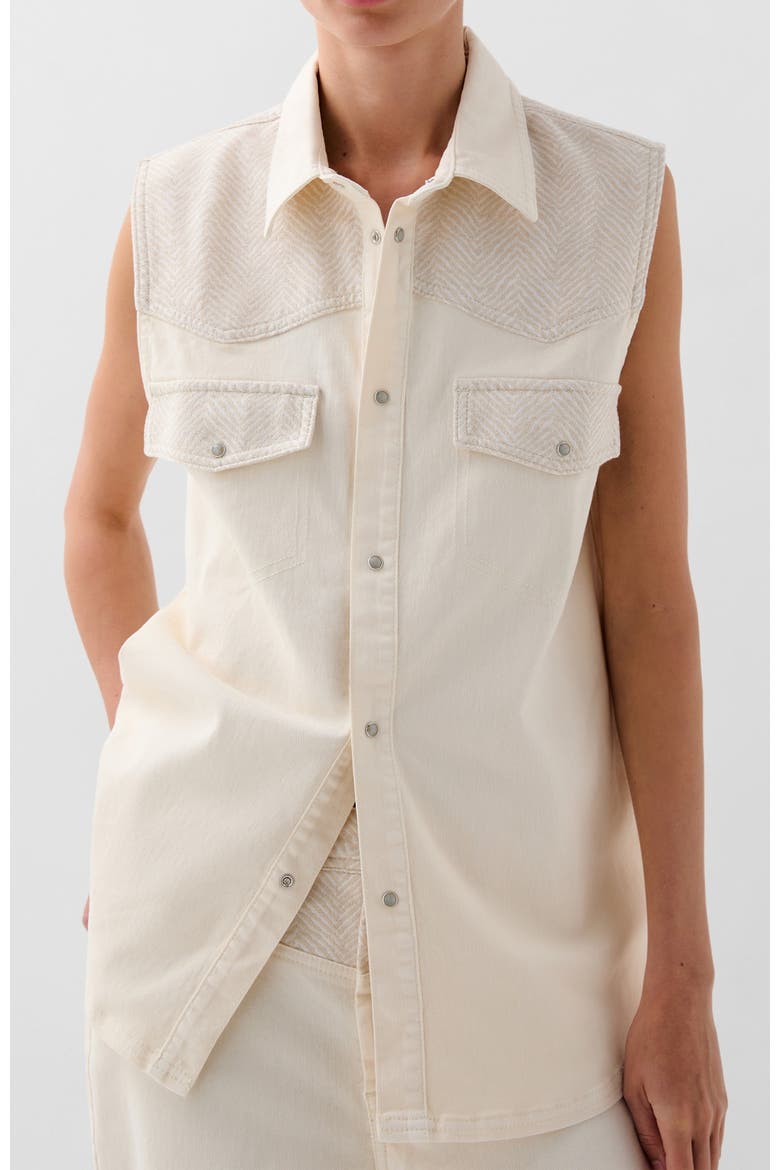 White Trize Vest, Main, color, Offwhite