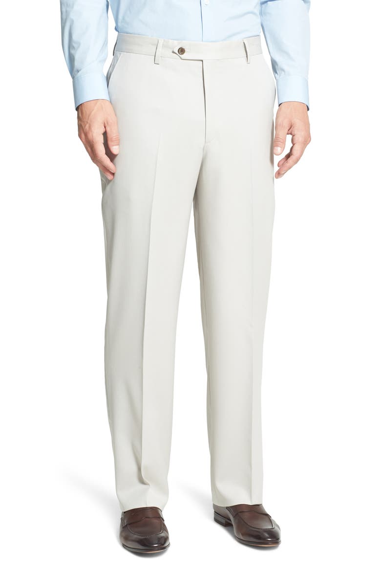 Worsted Wool Gabardine Pants, Main, color, STONE