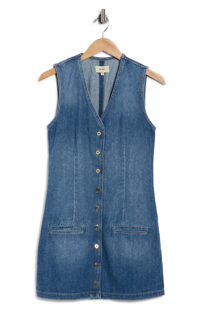 DL1961 Vest Denim Minidress, Main, color, North Beach