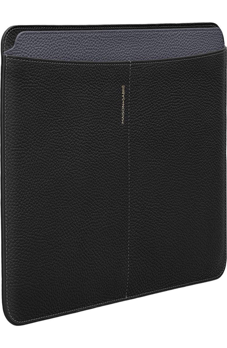 MAISON de SABRÉ Leather Laptop Sleeve, Alternate, color, Black Caviar