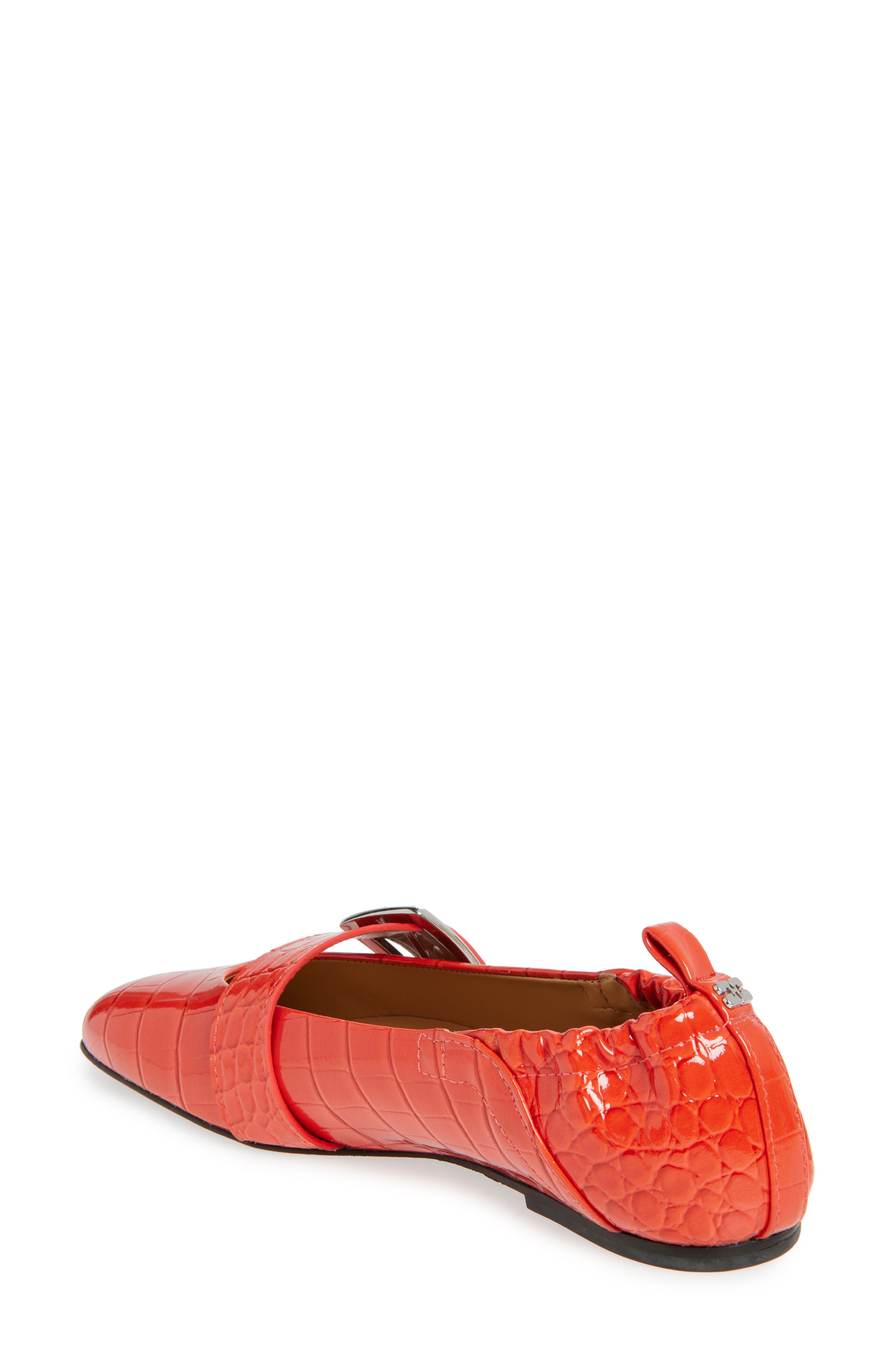 Ganni Mary Jane Ballet Flat, Alternate, color, Orange