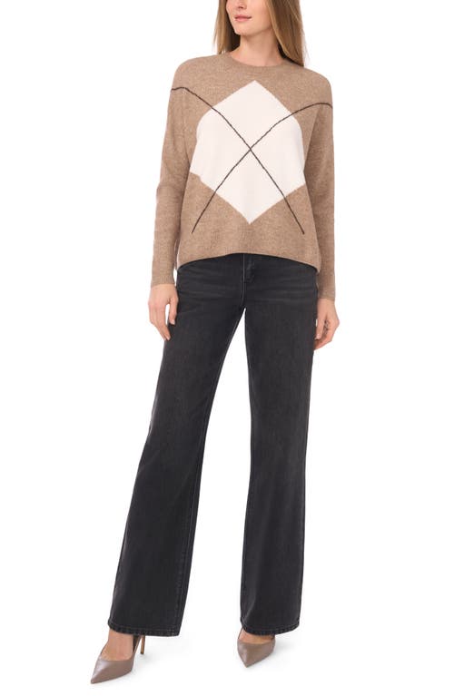 Halogen ® Large Argyle Sweater In Brown