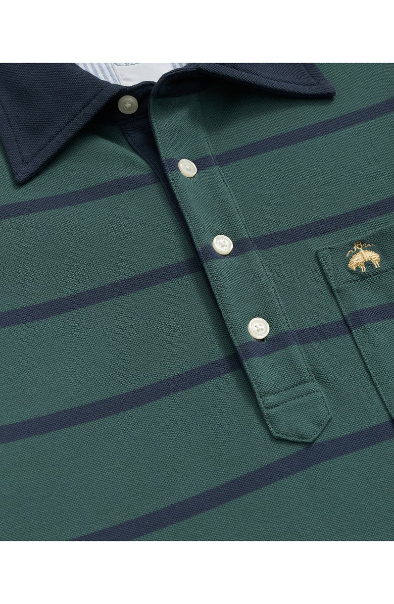 Brooks Brothers Stretch Cotton Piqué Knit Long Sleeve Polo, Alternate, color,