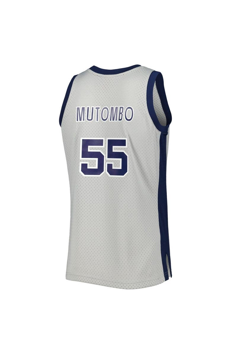 Mitchell & Ness Men's Mitchell & Ness Dikembe Mutombo Gray Georgetown Hoyas 1990/91 Swingman Jersey, Alternate, color, Gray
