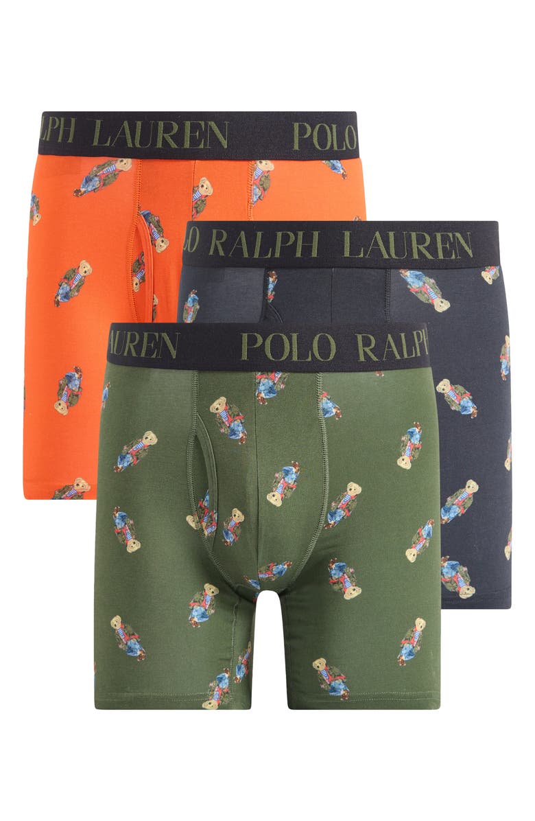 Polo Ralph Lauren Assorted 3-Pack Perfect Pouch Boxer Briefs, Main, color, 
