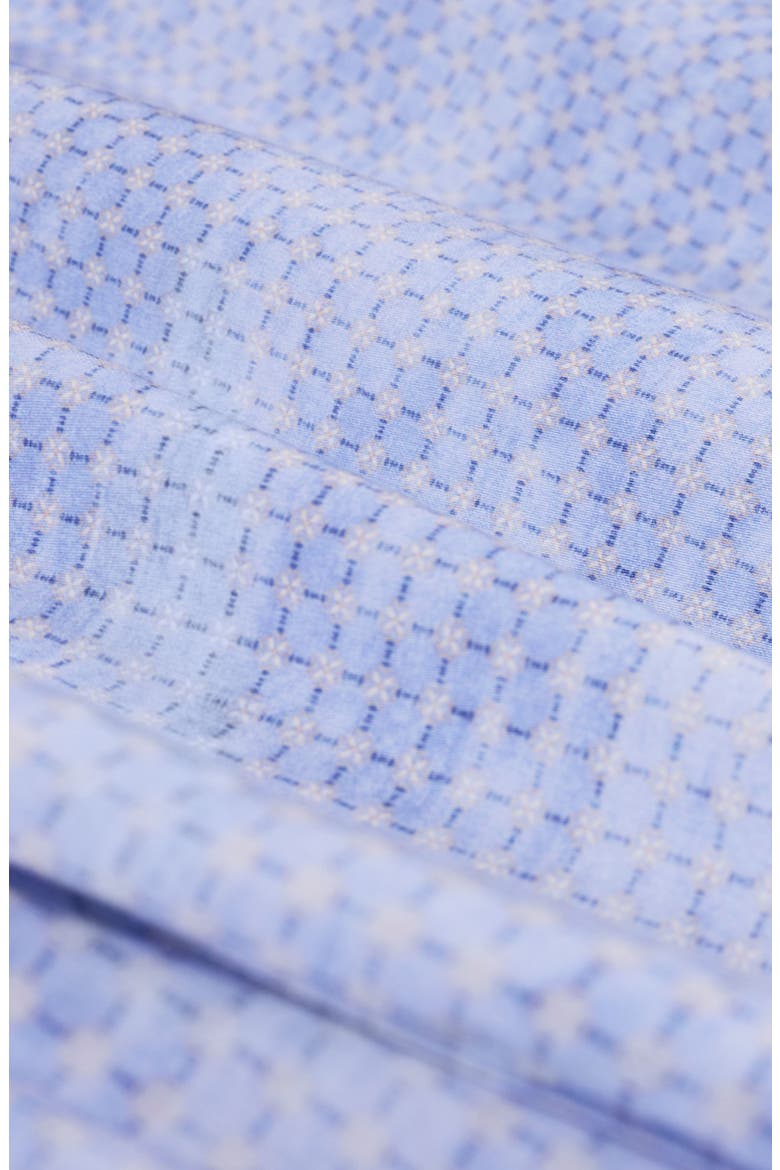 Axel Shaped Fit Mini Check Stretch Cotton Button-Up Shirt, Alternate, color, AIR BLUE