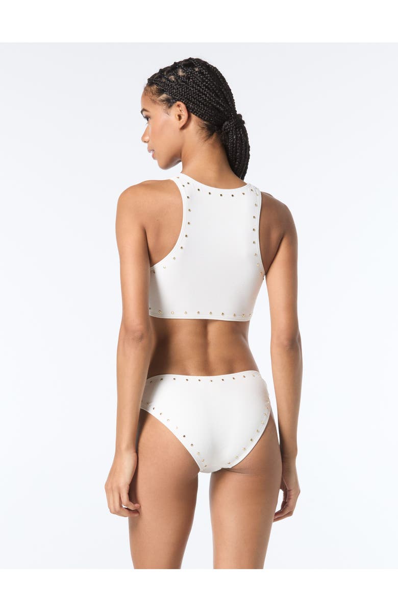 MICHAEL Michael Kors Ring Front Crop Top, Alternate, color, 