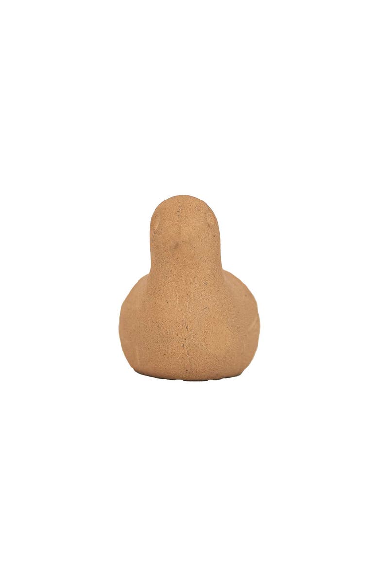 Sitting Bird Figure Natural Terracotta, Alternate, color, Brown
