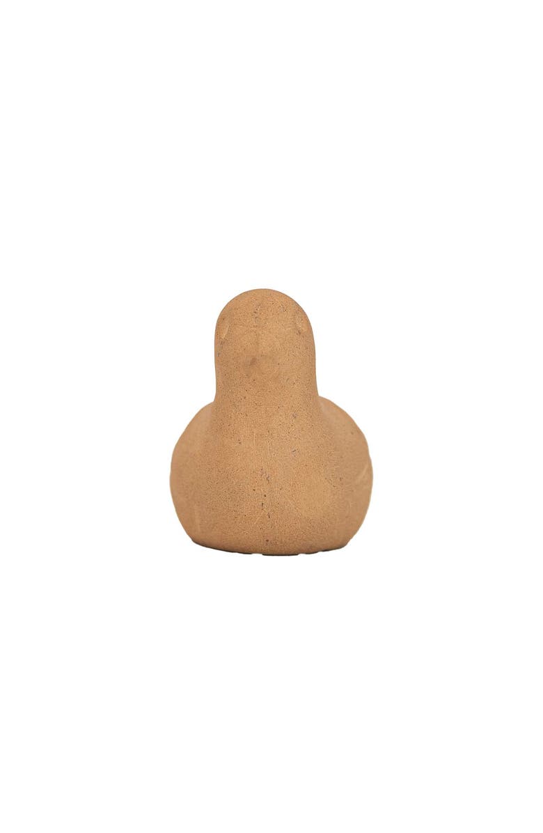 Foreside Home and Garden Sitting Bird Figure Natural Terracotta, Alternate, color, Brown