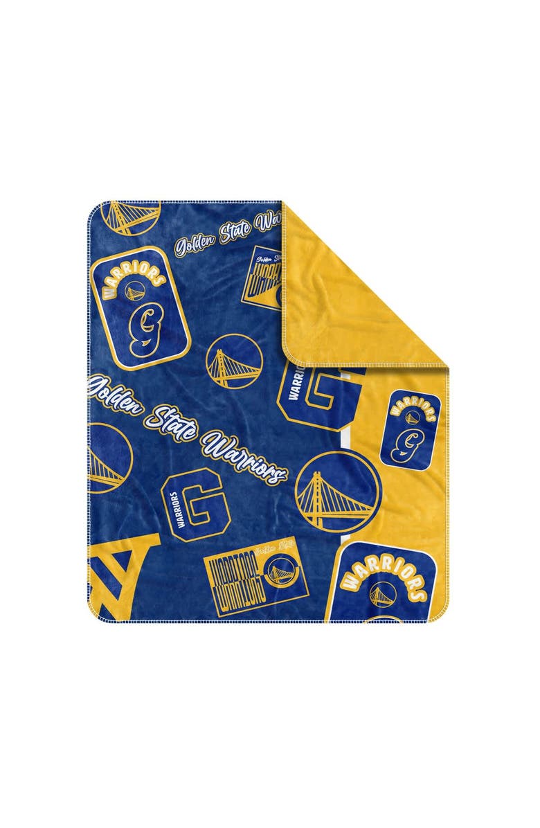 LOGO BRANDS Golden State Warriors 50" x 60" Dream Weave Throw Blanket, Alternate, color, Royal