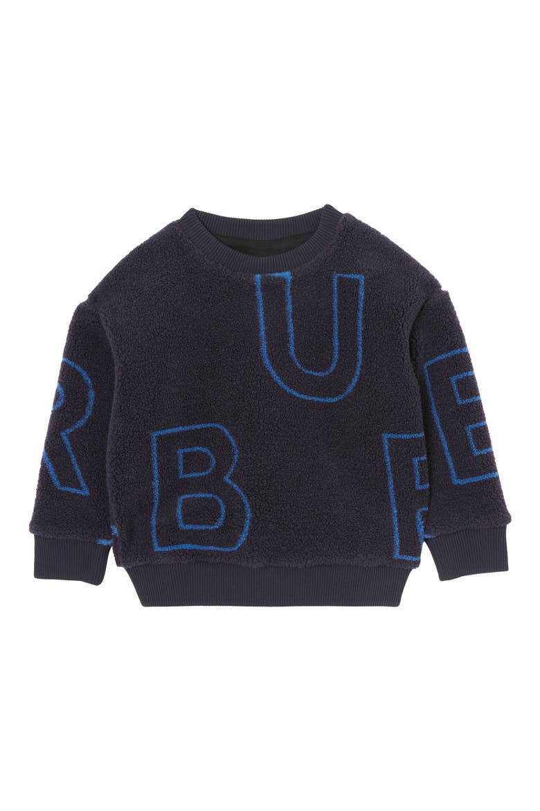 Kids' Edgar Logo Fleece Sweatshirt, Main, color, NAVY BLACK IP PAT