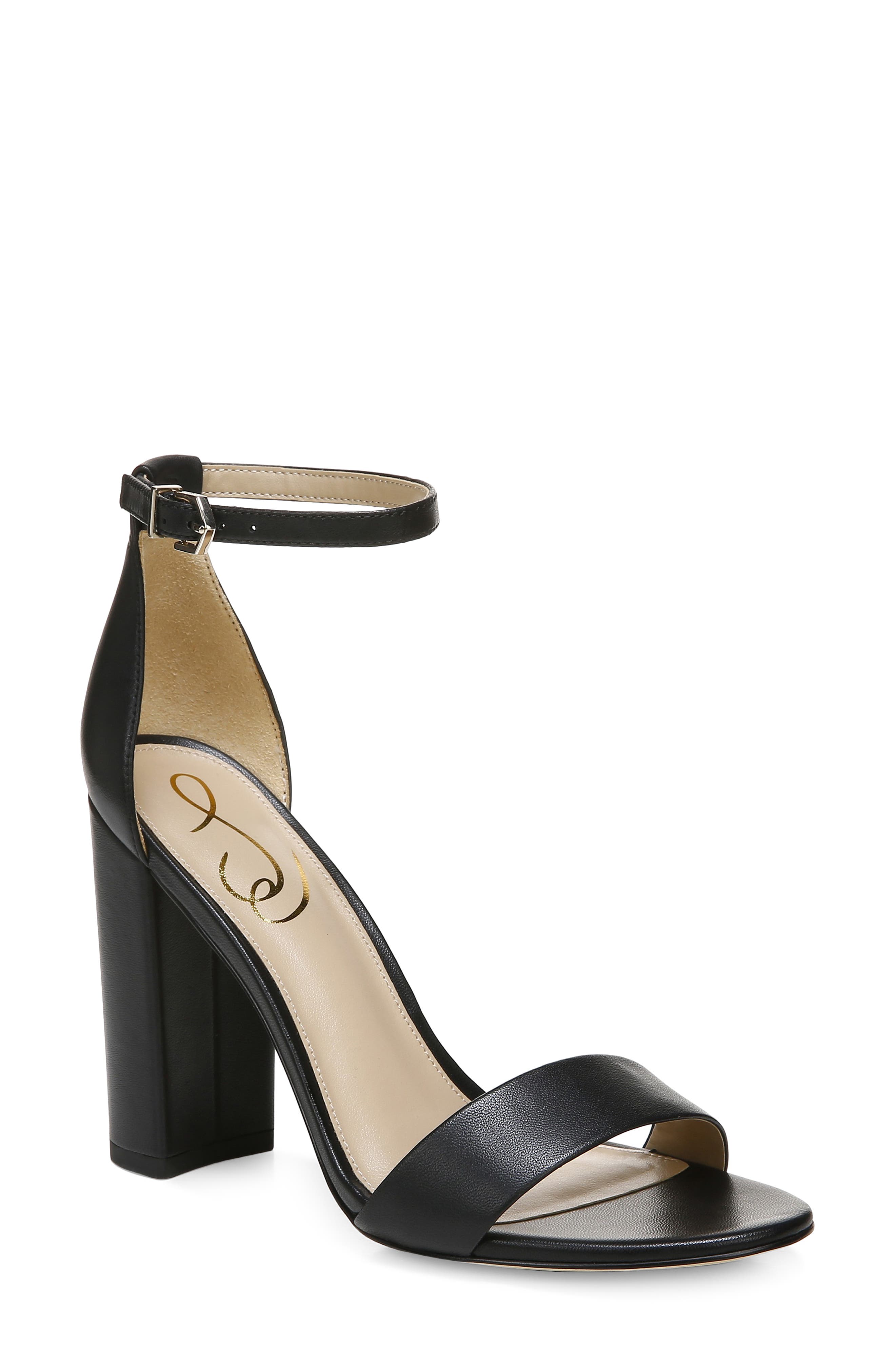 Yaro Ankle Strap Sandal, Main, color, BLACK LEATHER