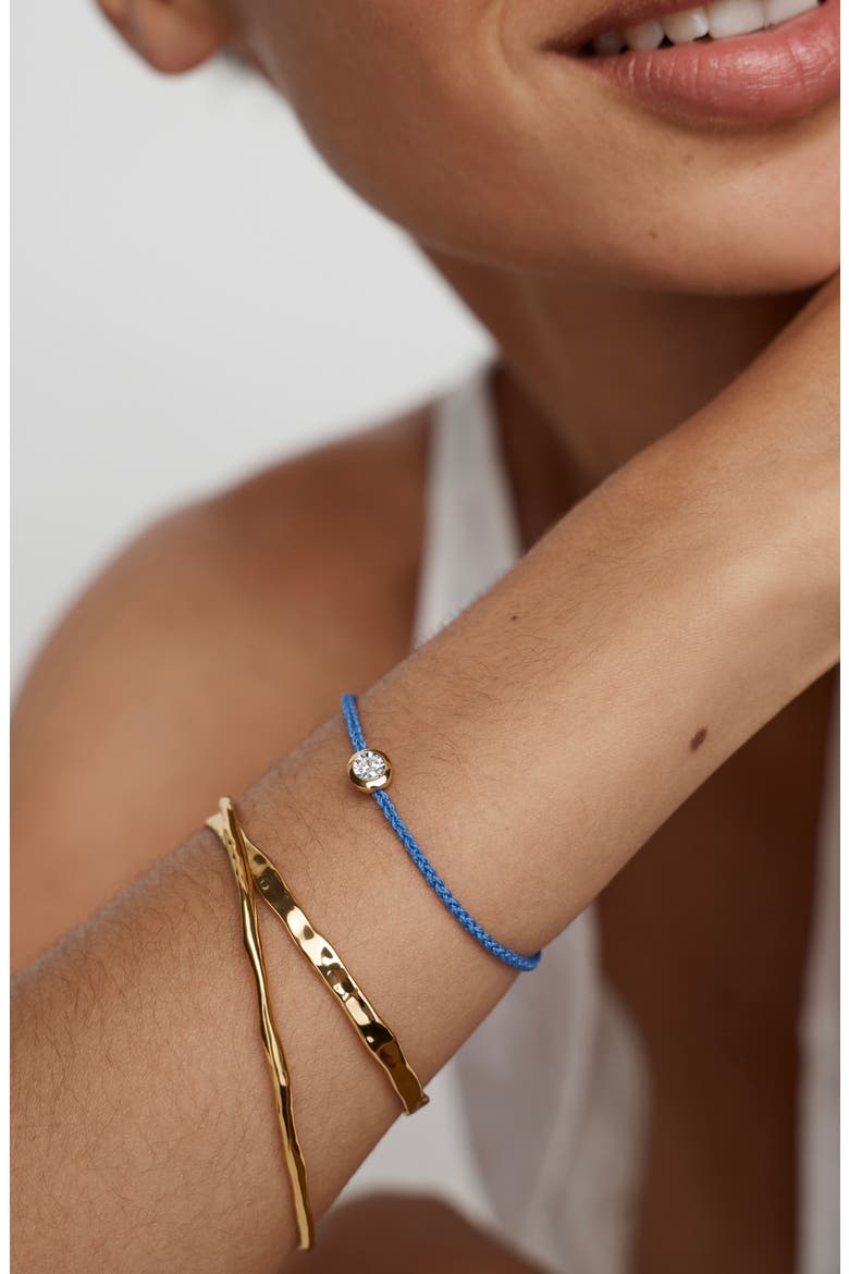 Oval Lab Grown Diamond Cord Bracelet, Alternate, color, 18K GOLD VERMEIL / LAB DIAMOND