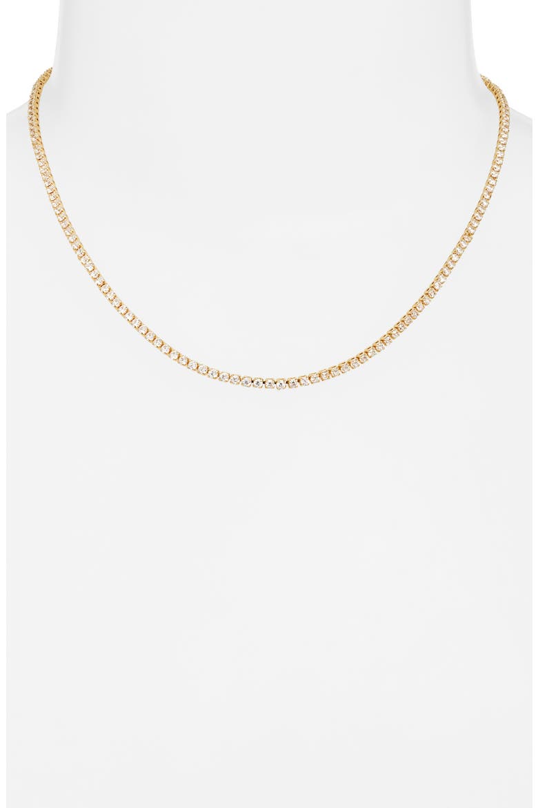 Cubic Zirconia Tennis Necklace, Bracelet & Earring Set, Alternate, color, CLEAR- GOLD