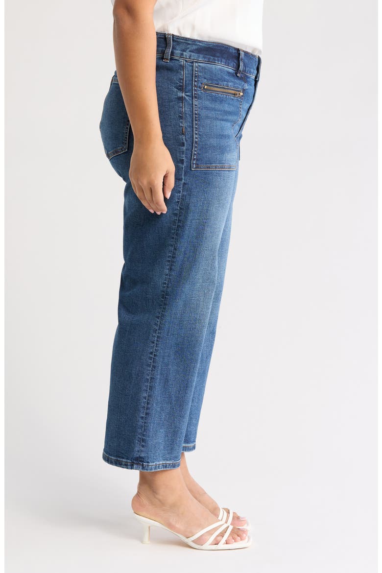 Meg Zip Pocket Ankle Wide Leg Jeans, Alternate, color, LEARNING