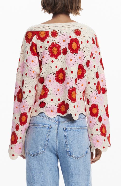 Desigual Crochet Cover-up Top In Multi