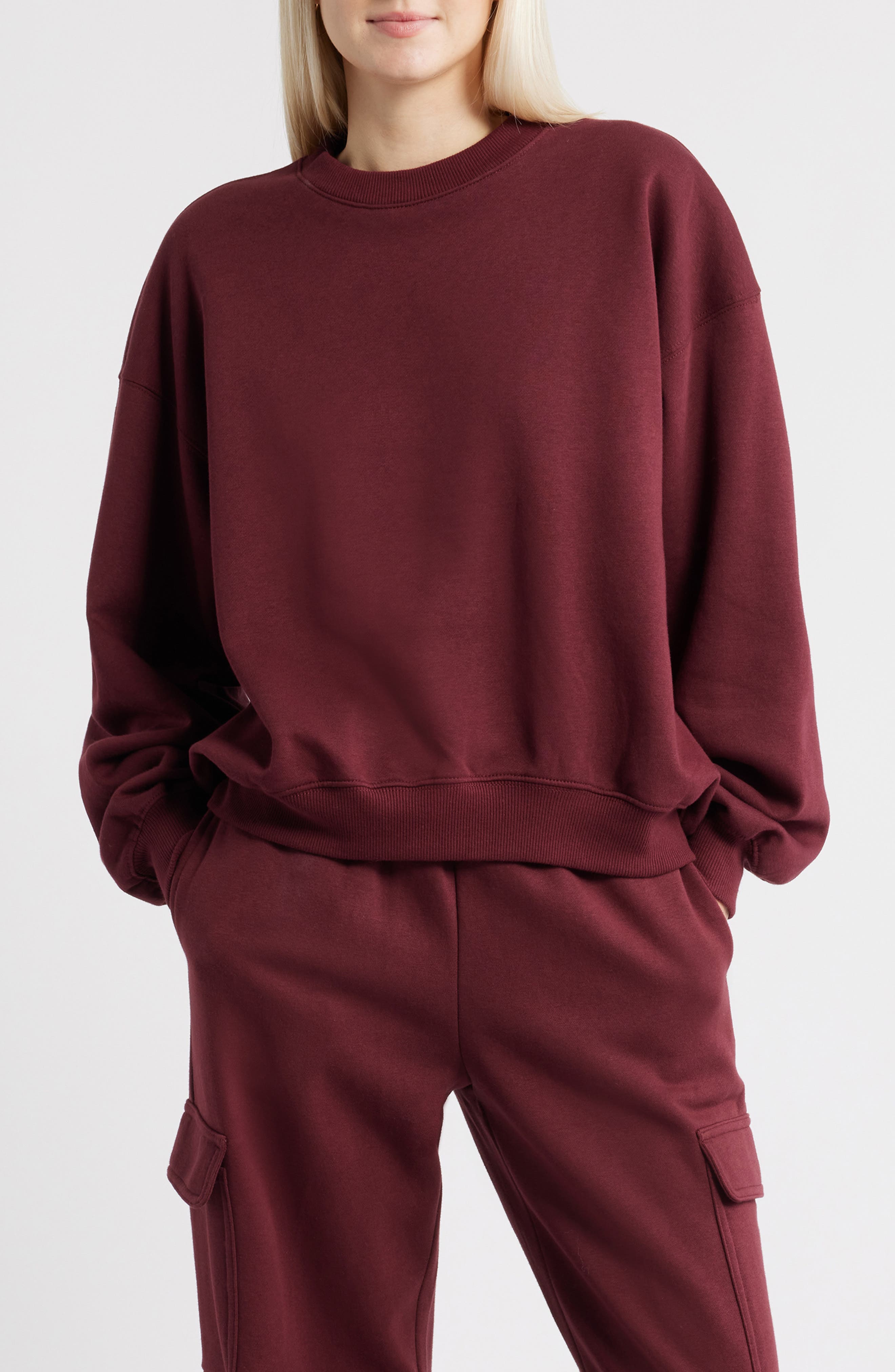 BP. Relaxed Cotton Blend Sweatshirt
